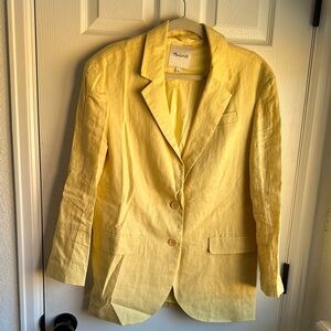 Madewell Light Yellow 100% Linen Blazer